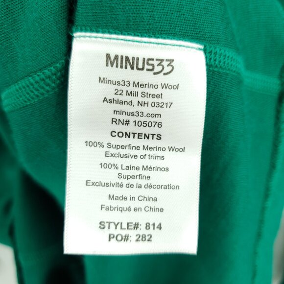 Minus33 100% Merino Midweight 1/4 Zip S Emerald Green #814 - Picture 14 of 16